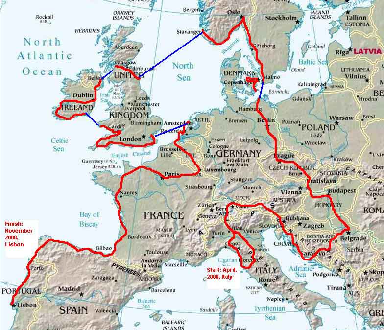 map of europe countries. click here or map for larger